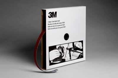 3M 7000118515 314D Utility Cloth Roll, 50 yd L Roll x 1 in W Roll, 60 Grit, Medium Grade, Aluminum Oxide Abrasive, Cloth Backing - Coated Abrasive Rolls