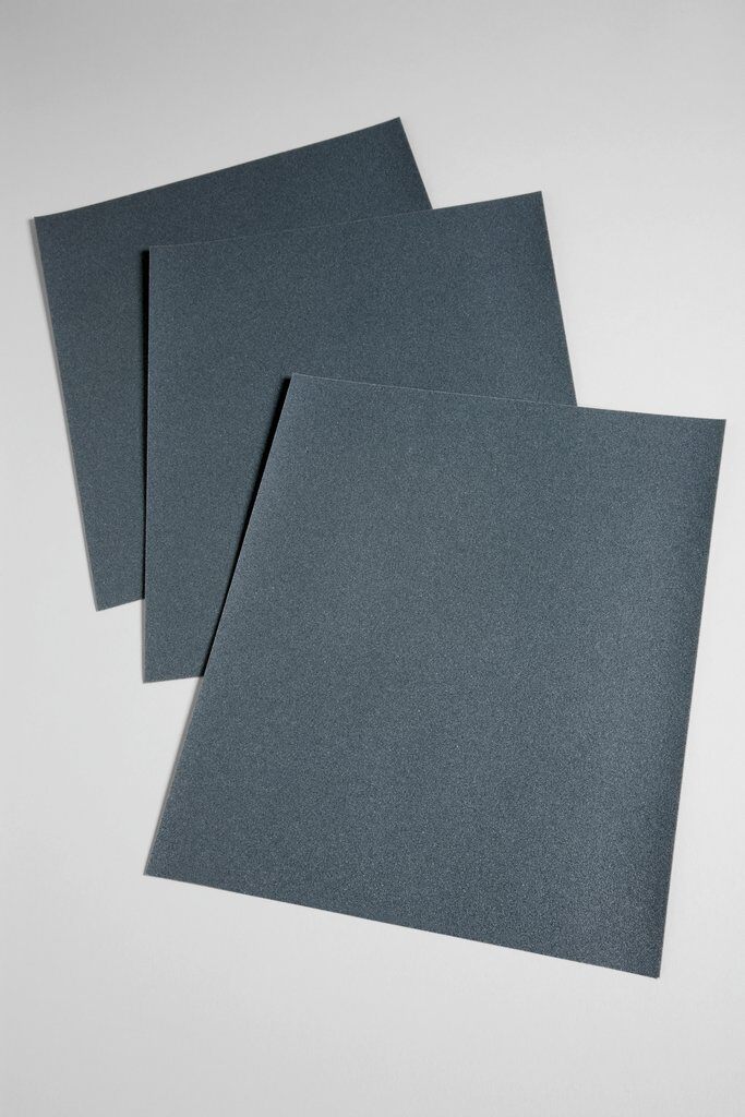 3M 7000118316 431Q Paper Sheet, 11 in L x 9 in W, 180 Grit, Very Fine Grade, Silicon Carbide Abrasive, Paper Backing - Coated Abrasive Sheets