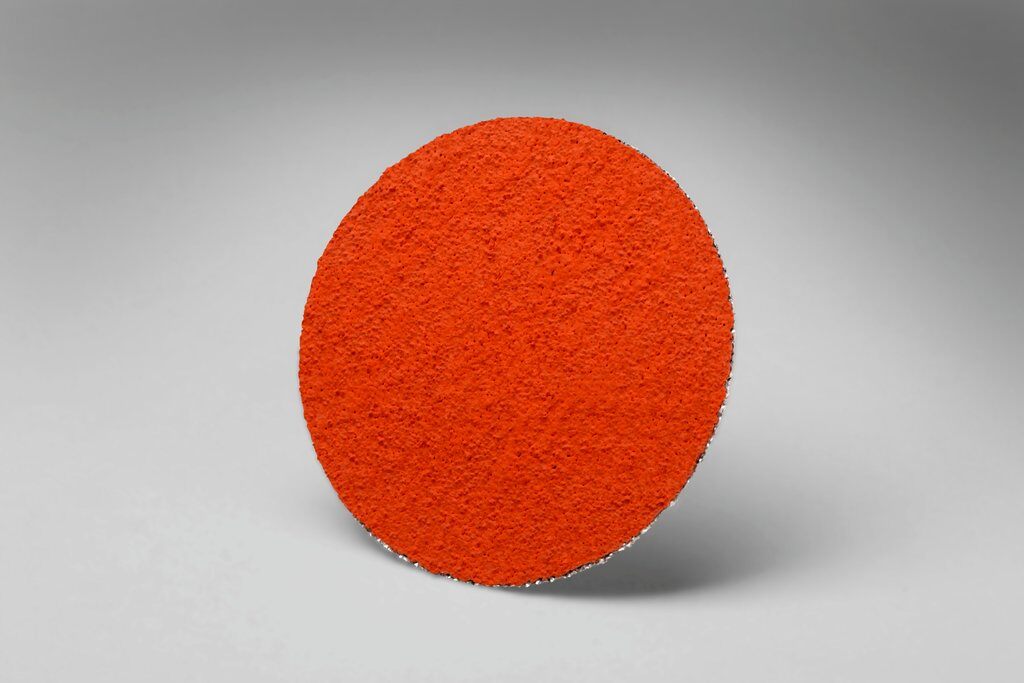3M 7000000551 777F Abrasive Disc, 2 in Dia Disc, 80 Grit, Medium Grade, Ceramic Abrasive, Type TR Attachment - Coated Abrasive Quick-Change Discs