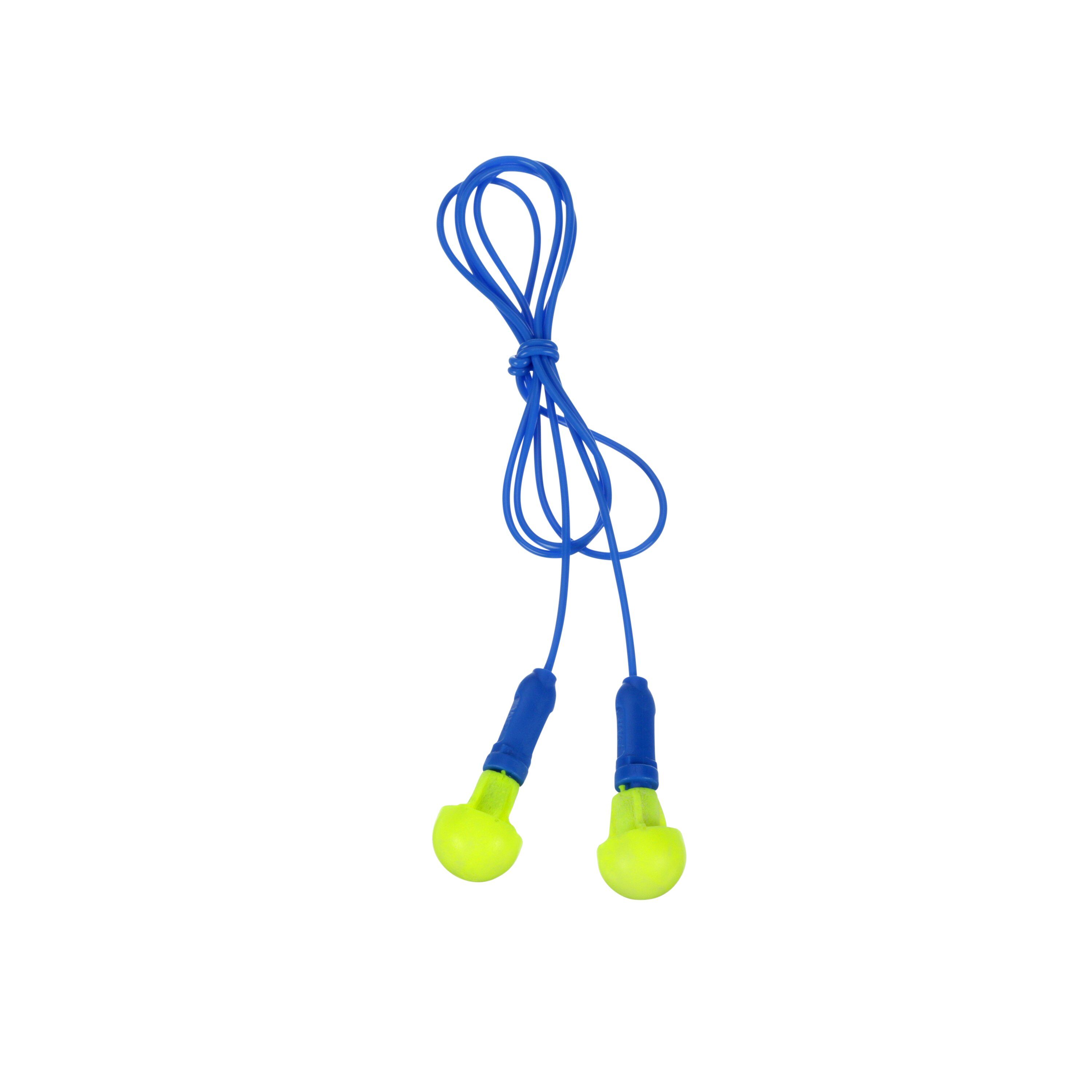 E-A-R 7000052745 Push-Ins Corded Earplugs, 28 dB Noise Reduction, Push-to-Fit Shape, CSA Class AL, ANSI S3.19-1974, Disposable, Corded Design - Ear Plugs