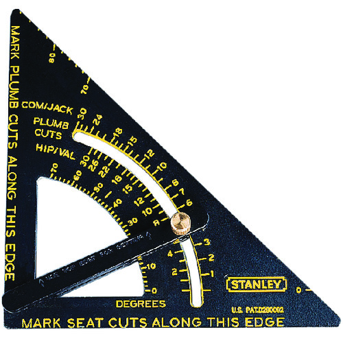 Stanley 46-053 Quick Square Adjustable Premium Layout Tool, 10-3/4 x 6-3/4 in, 1/8 in Graduation, 90 deg, Aluminum - Squares