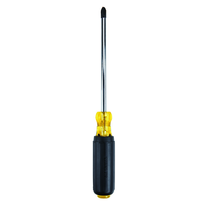 Stanley 65-903 Standard Screwdriver, #3 Phillips Point, Alloy Steel Shank, 11 in OAL, Acetate/Vinyl Handle, Black Oxide Tipped/Polished Chrome - Standard Screwdrivers