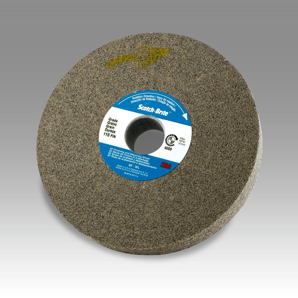 3M 7000000730 Convolute Deburring Wheel, 6 in Dia Wheel, 1 in Center Hole, 1 in W Face, Fine Grade, Silicon Carbide Abrasive - Deburring Wheels
