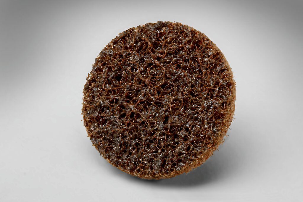 3M 7000045887 SC SE Durable Non-Woven Surface Conditioning Disc, 1-1/2 in Dia Disc, Coarse Grade, Aluminum Oxide Abrasive, Type TR Attachment - Non-Woven Abrasive Quick-Change Discs