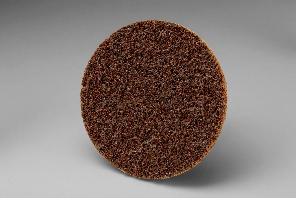 Roloc 7000000756 SC SE Durable Non-Woven Surface Conditioning Disc, 3 in Dia Disc, Coarse Grade, Aluminum Oxide Abrasive, Type TR Attachment - Non-Woven Abrasive Quick-Change Discs