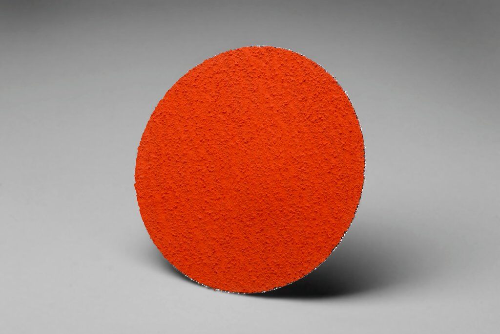 3M 7000028339 777F Abrasive Disc, 3 in Dia Disc, 36 Grit, Very Coarse Grade, Ceramic Abrasive, Type TR Attachment - Coated Abrasive Quick-Change Discs