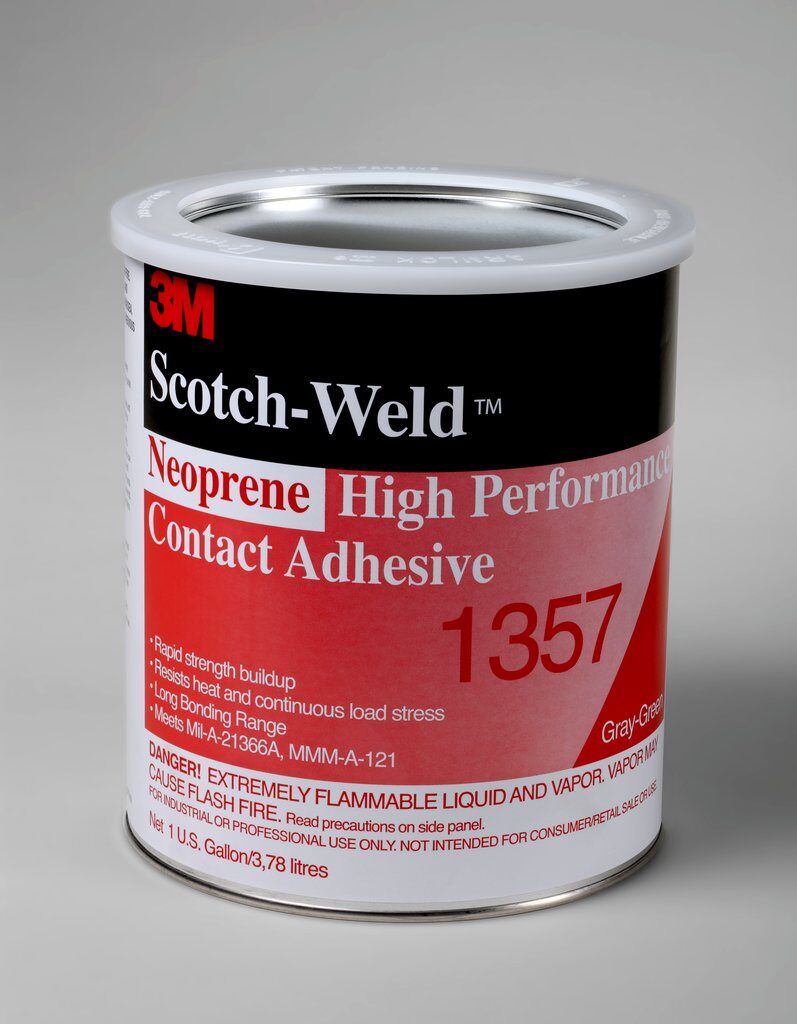 3M 7000046324 Contact Adhesive, 1 qt Container Can Container, Gray/Green, Up to 30 min Curing - Adhesives