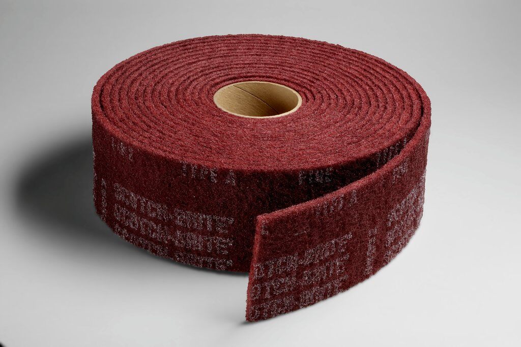 3M 7000046195 Clean and Finish Roll, 30 ft L Roll x 4 in W Roll, Very Fine Grade, Aluminum Oxide Abrasive - Non-Woven Abrasive Rolls