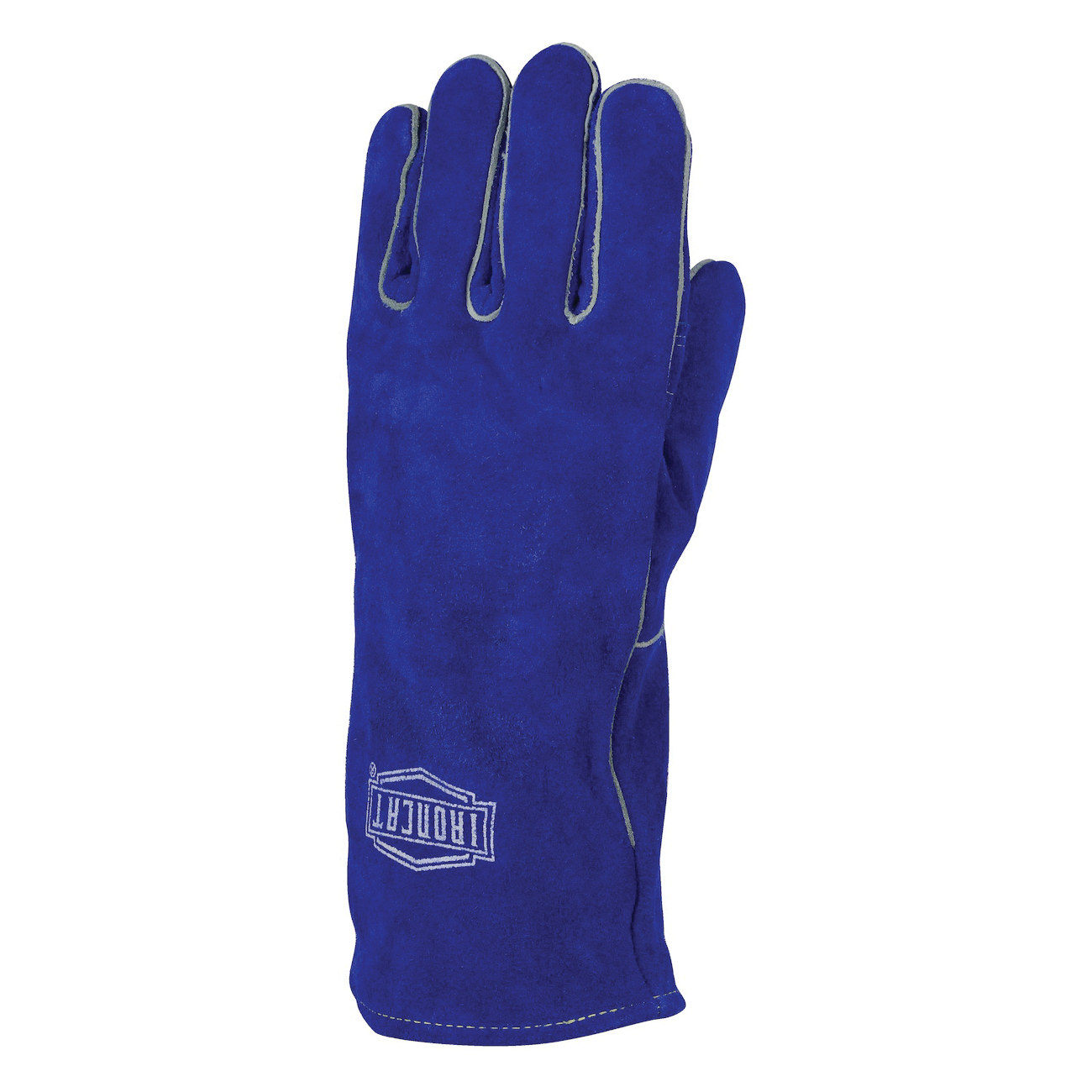 Ironcat 9041/LHO Industrial Grade Welding Gloves, L, Split Cowhide Leather/Kevlar Thread, Blue, Cotton/Foam Lining, Gauntlet Cuff, 14 in L - Welding Gloves