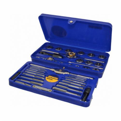 Irwin Hanson 24606 Combination Tap and Die Set, 41 Pieces, #4-40 to 1/2-20 Tap Thread, #4-40 to 1/2-20 Die Thread, NPT/UNC/UNF Thread, Hexagon Die - Tap & Die Sets