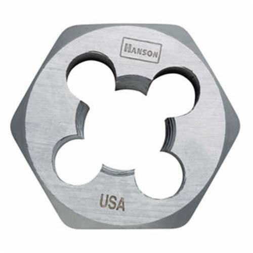 Irwin Hanson 7004 Flat Hexagon Taper Pipe Die, 3/8-18 Thread NPT Thread, 3/8 in THK, 1.137 in OD Die, High Carbon Steel - Pipe Dies