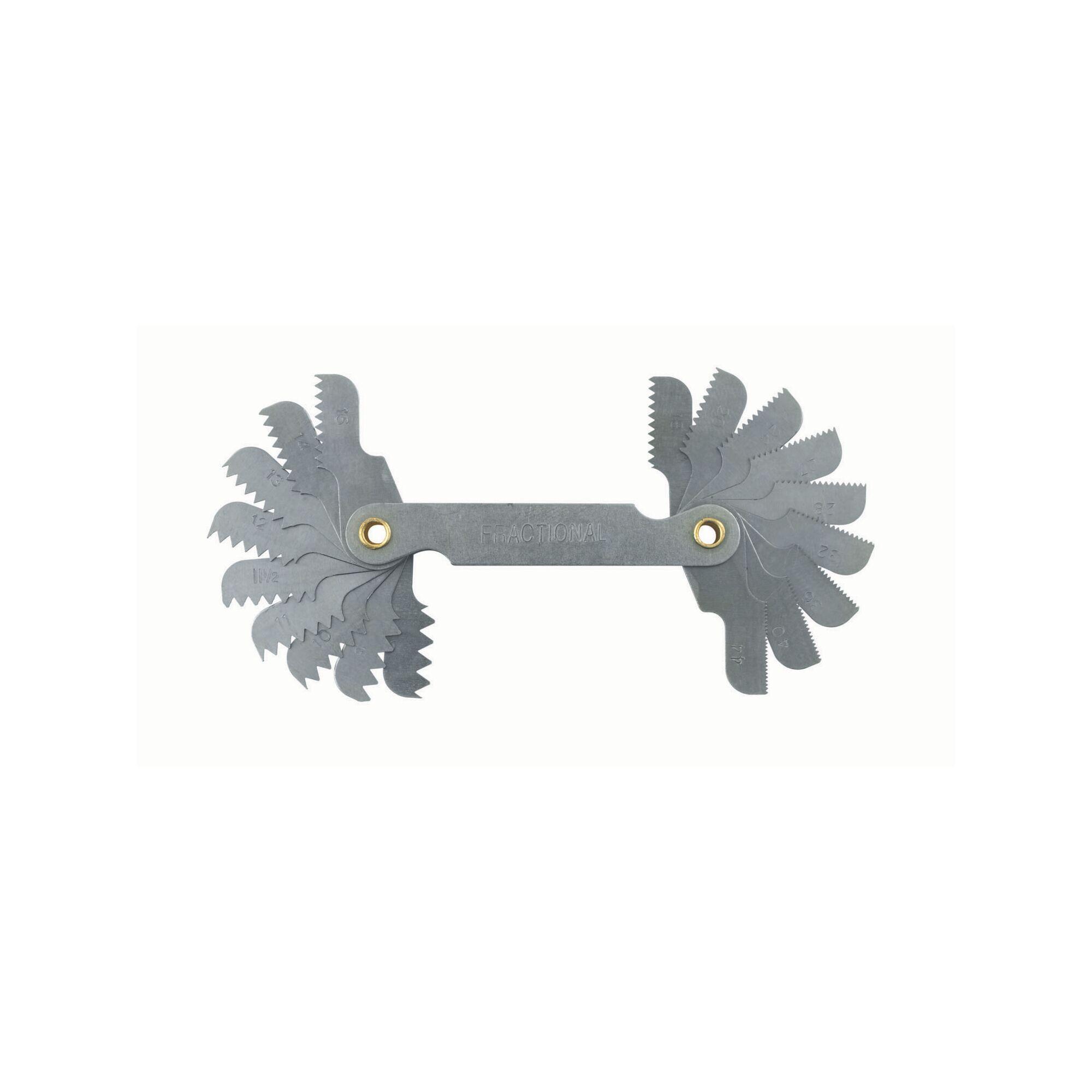 Irwin Hanson 12018 Standard Screw Pitch Gauge, 8 to 44 TPI Measuring, 18 Leaves, Steel - Screw Pitch Gauges
