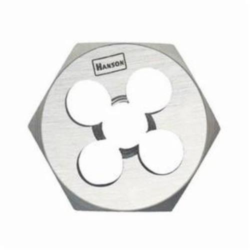 Irwin Hanson 6520ZR Hex Threading Die, 1/4-20 Thread UNC Thread, 3/8 in THK, 1.137 in OD Die, High Carbon Steel - Hex Dies
