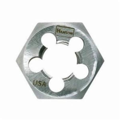 Irwin Hanson 7364 Hex Rethreading Die, M20x2.5 Thread, 3/4 in THK, High Carbon Steel - Hex Dies