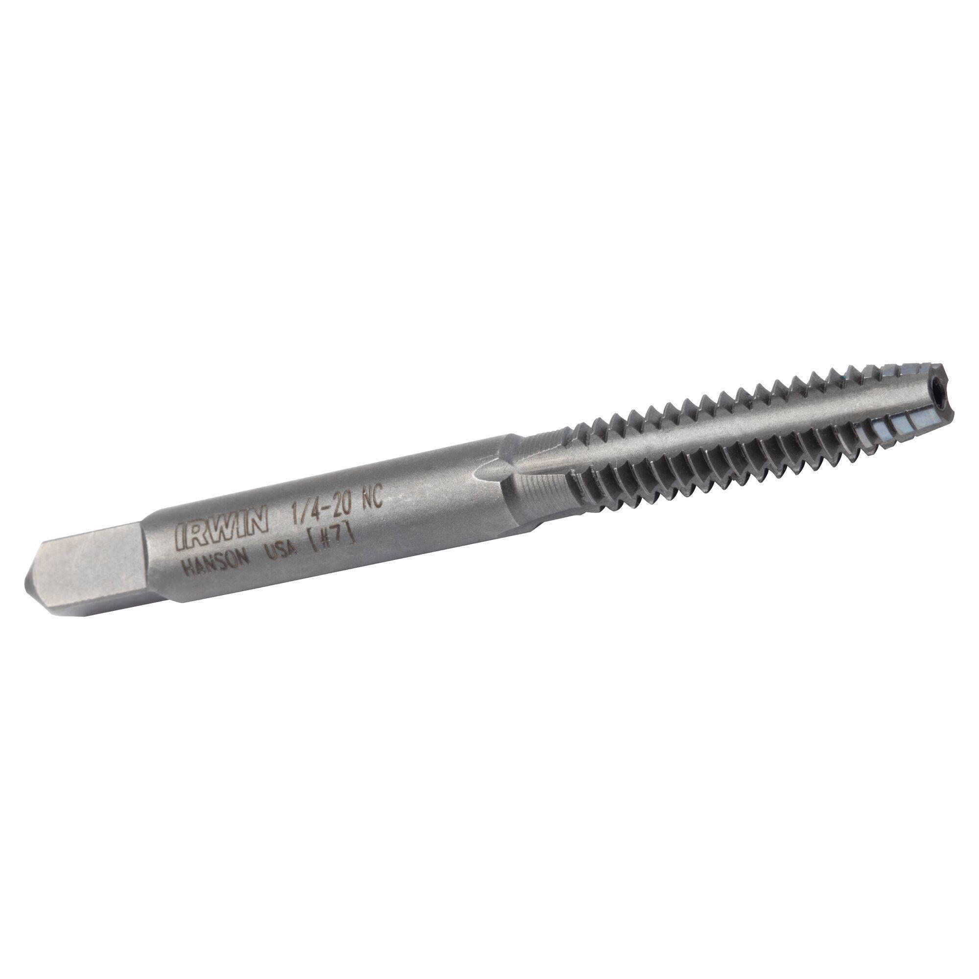 Irwin Hanson 1466ZR Fractional Straight Flute Tap, Right Hand Cutting, 1-12 Thread, Plug Chamfer, (4) Flutes, High Carbon Steel - Straight Flute Taps