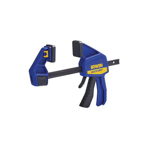 Irwin Quick-Grip 1964717 1-Handed Medium Duty Next Generation Bar Clamp, 6 in Clamping, 3-3/16 in D Throat, 7-7/8 to 13-3/8 in Spreading, Steel Bar - Bar Clamps/Spreaders