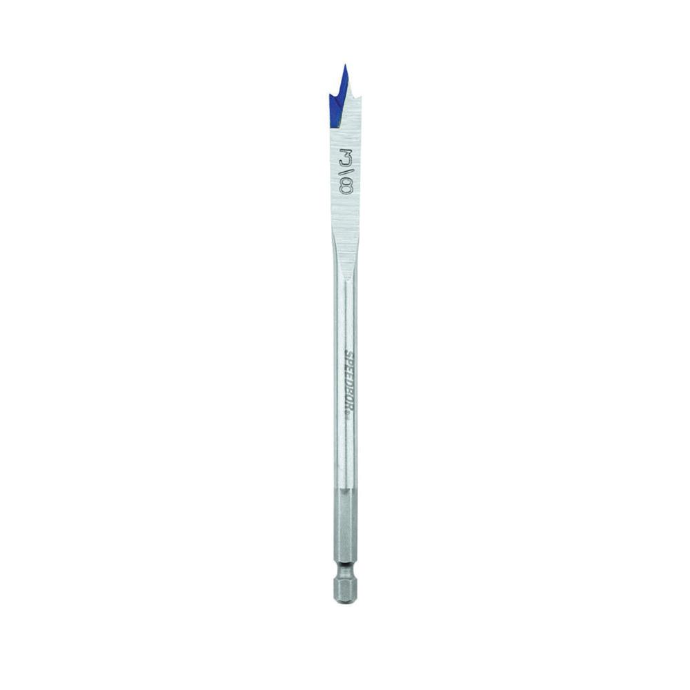 Irwin Speedbor 88806 2000 Standard Length Spade Bit, 3/8 in Dia, 6 in OAL, 5 in L Flute Flat Flute, 1/4 in Shank - Wood Drill Bits