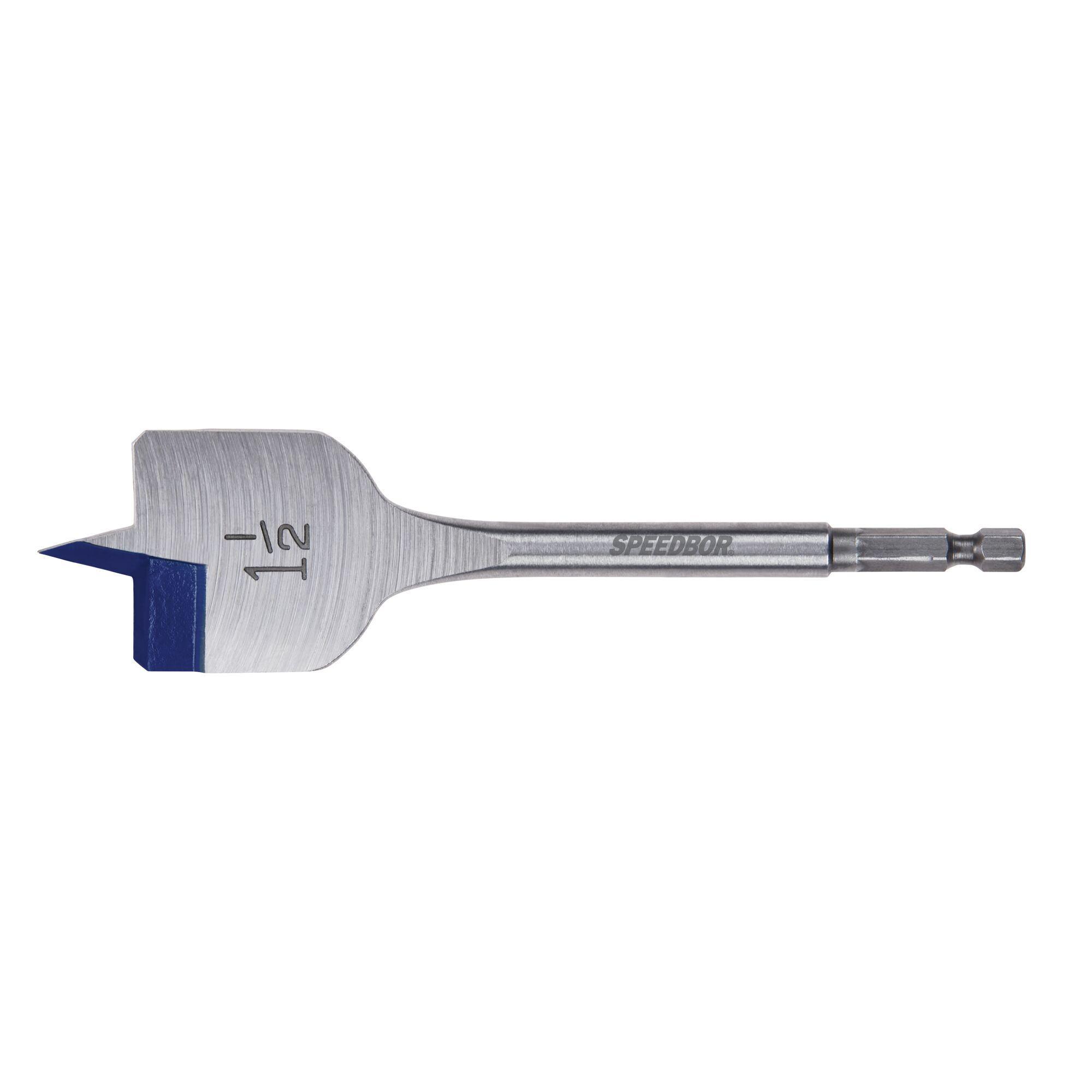 Irwin Speedbor 88824 2000 Standard Length Spade Bit, 1-1/2 in Dia, 6 in OAL, 5 in L Flute Flat Flute, 1/4 in Shank - Wood Drill Bits