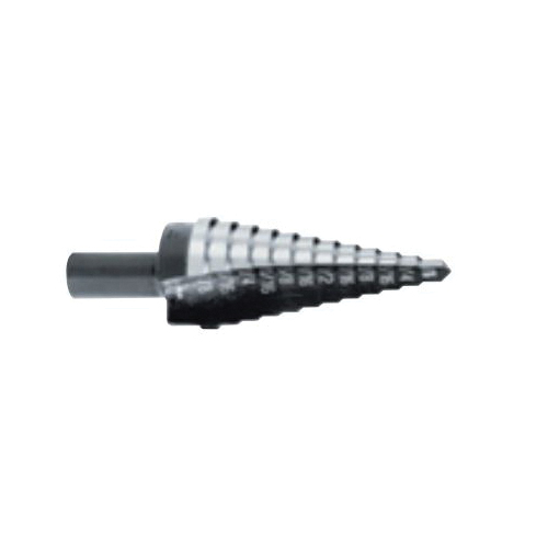 Irwin Unibit 10234 Step Drill Bit, 3/16 in Dia Min Hole, 7/8 in Dia Max Hole, 12 Steps, HSS, 12 Hole Sizes, 3/8 in Shank - Step Drill Bits