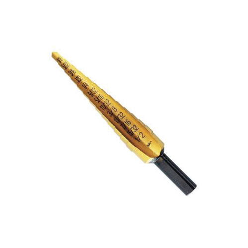 Irwin Unibit 15104 Self-Starting Hss Step Drill, 3/16 in Dia Min Hole, 7/8 in Dia Max Hole, 12 Steps, 12 Hole Sizes, 3/8 in Shank - Step Drill Bits