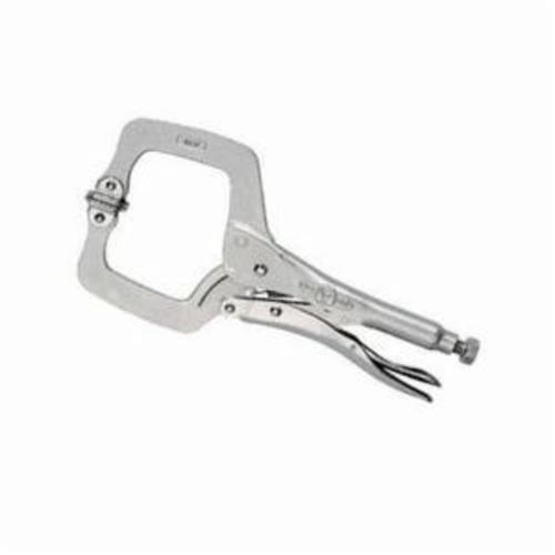 Irwin Vise-Grip 165 4SP Standard Locking C-Clamp, Nickel Plated, 1-1/4 in D Throat, 1-5/8 in Jaw Opening, 4 in L Jaw, Heat Treated Alloy Steel - Locking Clamps
