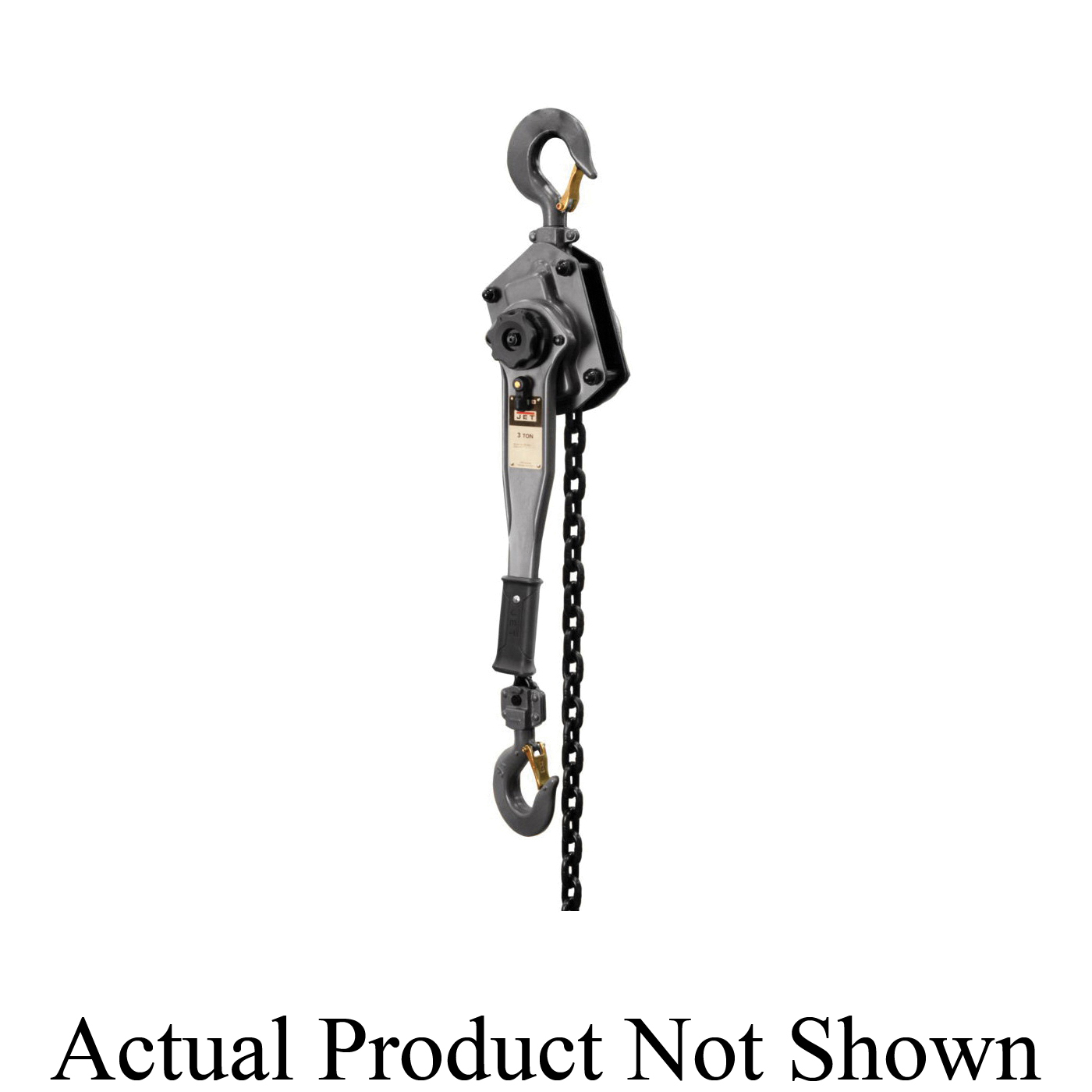 JET JT9-287402 JLP-A Lever Hoist, 1-1/2 ton Load, 15 ft H Lifting, 49 lb Rated, 1-6/7 in Hook Opening - Lever Chain Hoists