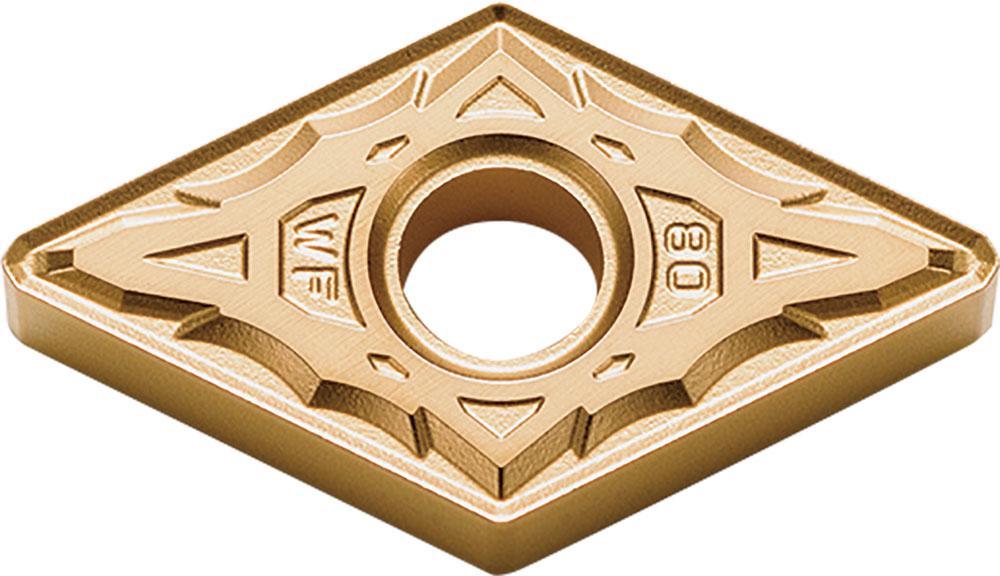 KYOCERA TAC03991 Wiper Edge Turning Insert, ANSI Code: DNMX432WF CA525, DNMX Insert, Material Grade: P, 432 Insert, Rhombic Shape, 12 Seat, Negative Rake, Neutral Cutting, For Use On Steel, Carbide, Manufacturers Grade: CA525 - Turning Inserts