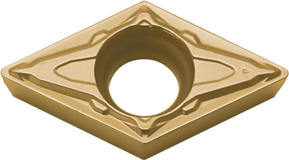 KYOCERA TMH00420 2-Cutting Edge Indexable Turning Insert With 1-Sided Chipbreaker, Hole, 40 to 60 deg Countersink, ANSI Code: DCMT2151PPCA025P, DCMT Insert, Material Grade: P, #2151 Insert, Rhombic Shape, 07 Seat, Positive Rake, Neutral Cutting - Turning Inserts