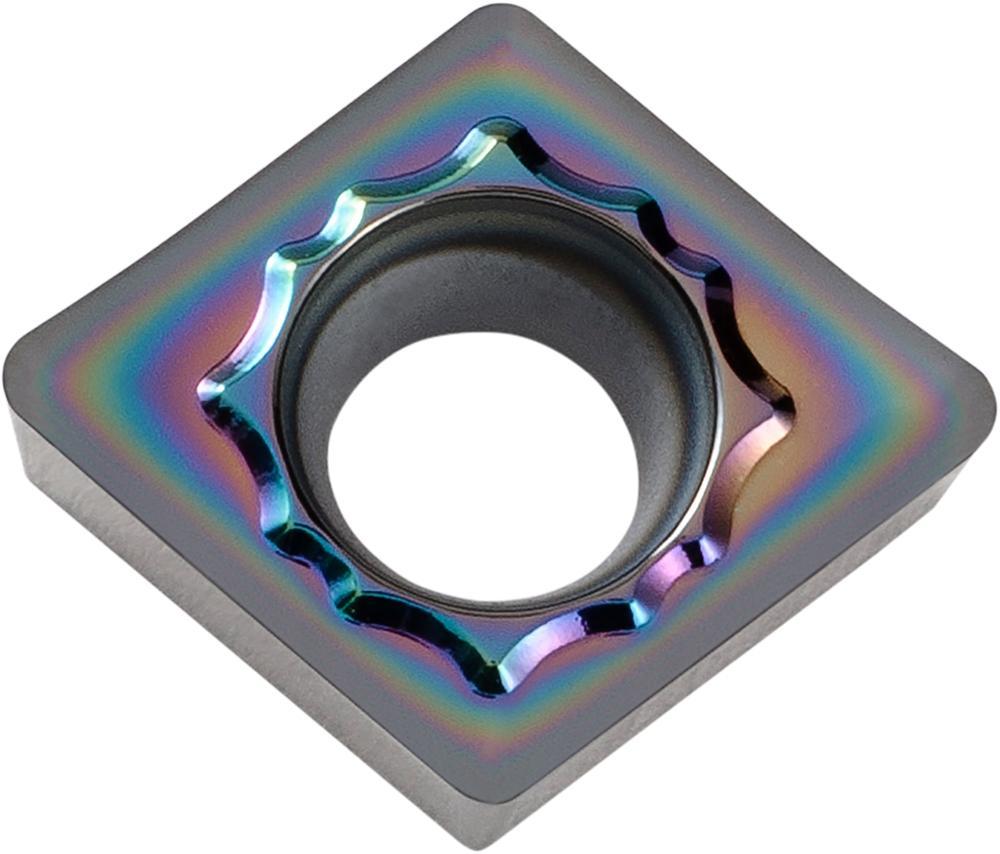 KYOCERA TLK04517 2-Cutting Edge Indexable Turning Insert With 1-Sided Chipbreaker, Hole, 40 to 60 deg Countersink, ANSI Code: CCGT3251AHPDL010, CCGT Insert, Material Grade: N, #3251 Insert, Rhombic Shape, 09 Seat, Positive Rake, Neutral Cutting - Turning Inserts