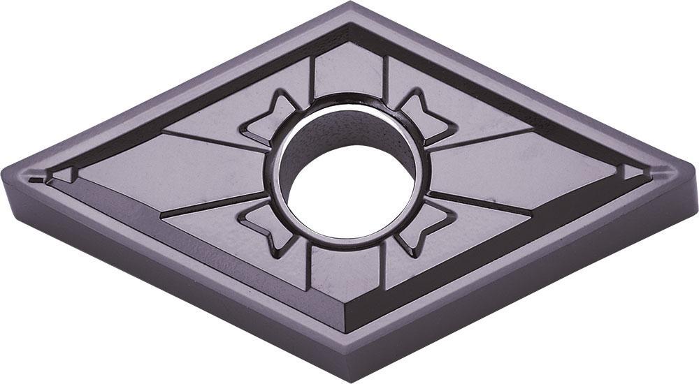 KYOCERA TLM00450 4-Cutting Edge Indexable Turning Insert With 2-Sided Chipbreaker, Hole, ANSI Code: DNGG431MFPSKPR1725, DNGG Insert, Material Grade: P, M, #431 Insert, Rhombic Shape, 15 Seat, Negative Rake, Neutral Cutting, Carbide - Turning Inserts