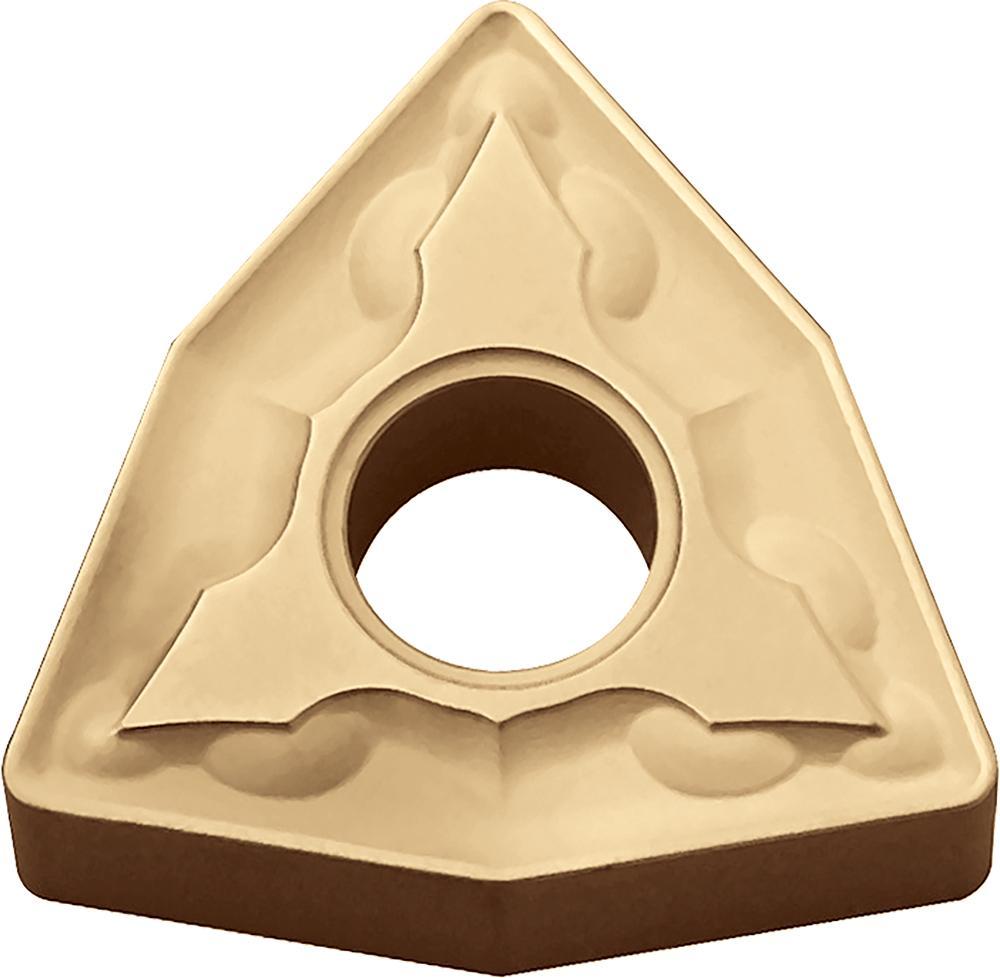 KYOCERA TAD08261 6-Cutting Edge Indexable Turning Insert With 2-Sided Chipbreaker, Hole, ANSI Code: WNMG332GSCA530, WNMG Insert, Material Grade: P, #332 Insert, Trigon Shape, 06 Seat, Negative Rake, Neutral Cutting, For Use On Carbon/Alloy Steel - Turning Inserts