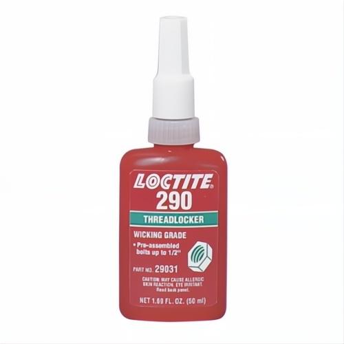 Loctite 135392 290 Low Viscosity Medium High Strength Wicking Grade Threadlocker, 50 mL Bottle, Liquid Form, Green - Threadlockers