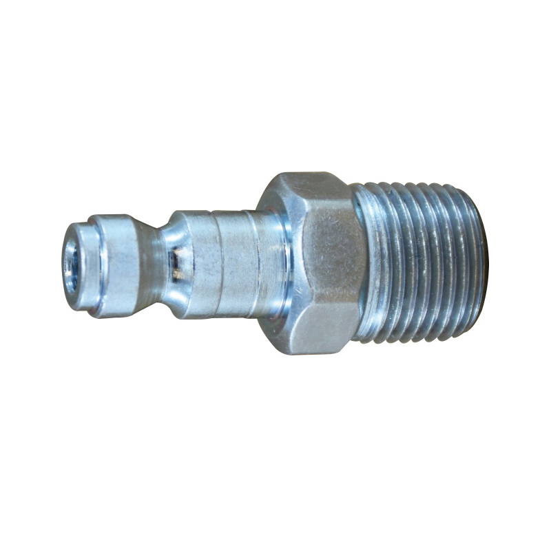 Midland Industries 28512 Automotive/Parker Interchange Quick-Disconnect Plug, 3/8 x 1/4 in Nominal, MNPT, 300 psi Pressure, Steel, Import - Pneumatic Quick Connect Fittings