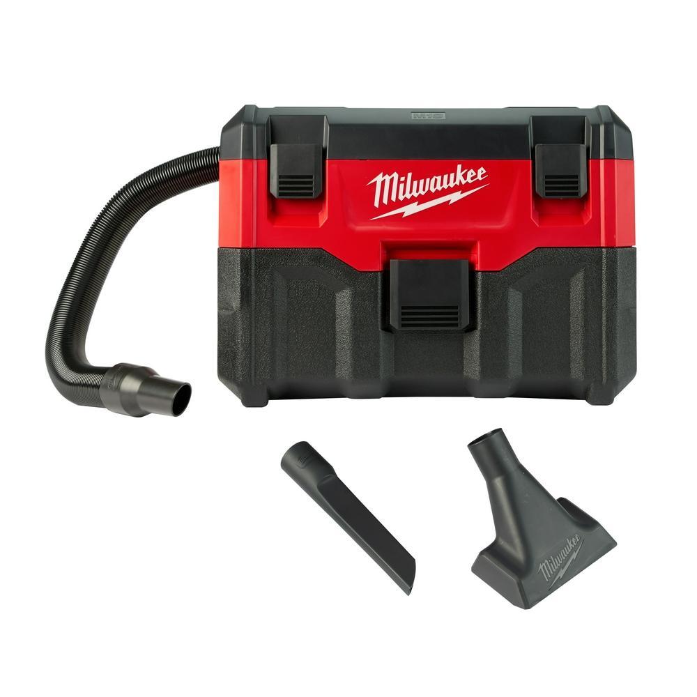 Milwaukee M18 0880-20 Cordless Vacuum, 2 gal Tank, 18 VDC, Polycarbonate Housing - Cordless Vacuum Cleaners