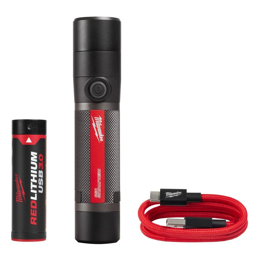 Milwaukee 2160-21 Cordless USB Rechargeable Compact Flashlight, LED Bulb, Aluminum Housing, 800 Lumens, 1 Bulb - Rechargeable Flashlights