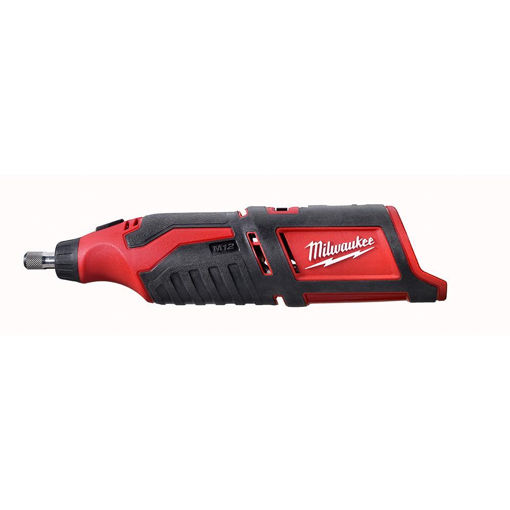 Milwaukee M12 2460-20 Cordless Rotary Tool, 12 VDC, 5000 to 32000 rpm Speed, Li-Ion Battery, Slide ON/OFF With Speed Dial Switch - Cordless Rotary Tools