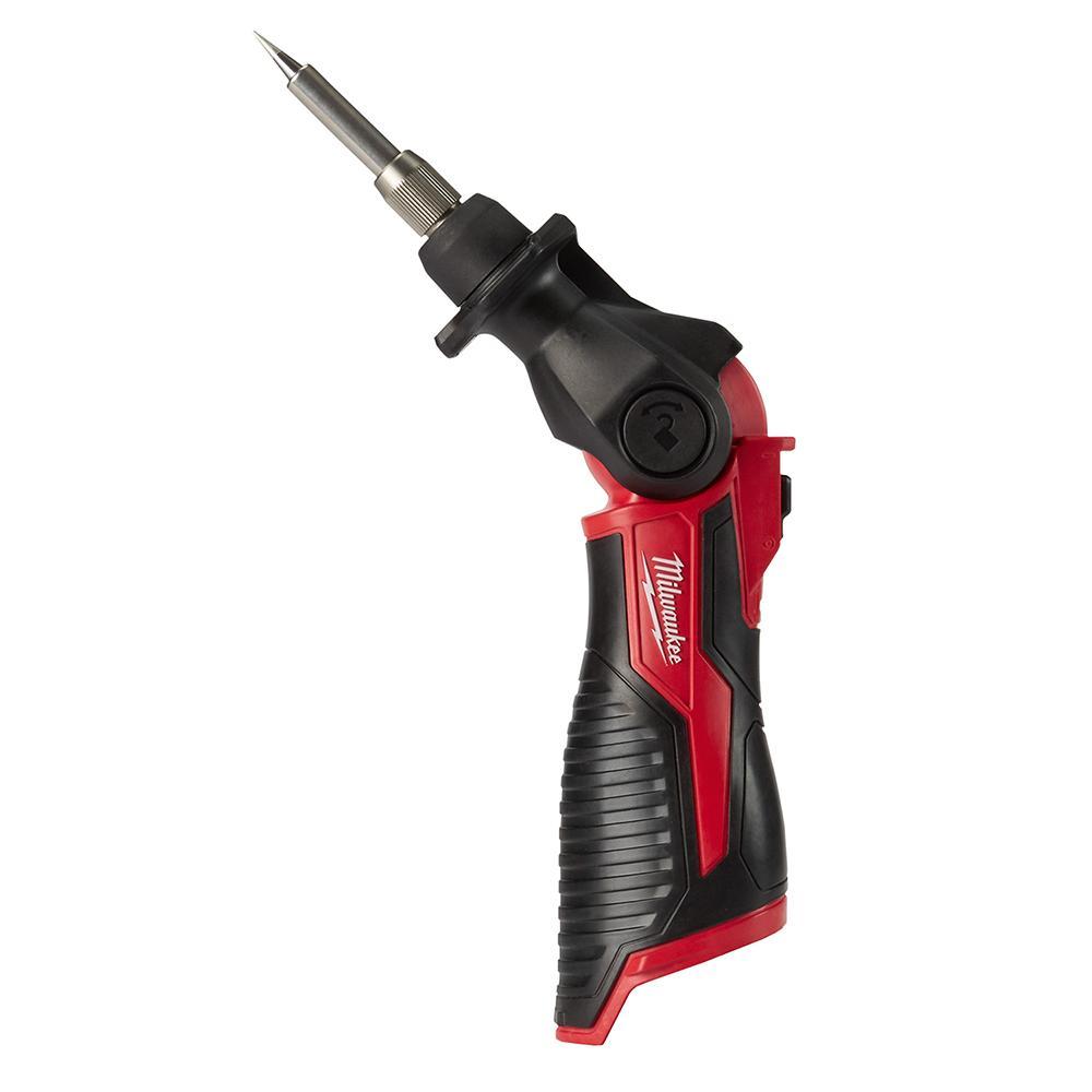 Milwaukee M12 2488-20 Cordless Soldering Iron, 12 VDC, 90 W, 0.02 in Dia Tip, 10-3/4 in L Cord, Pistol Grip Handle - Soldering Guns & Irons