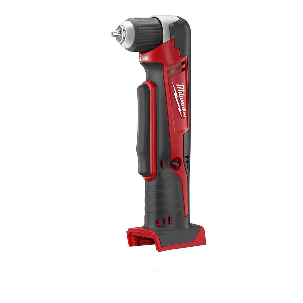 Milwaukee M18 2615-20 Cordless Right Angle Drill, 3/8 in Keyless/Single Sleeve Chuck, 18 VDC, 125 in-lb Torque, 0 to 1500 rpm No-Load, 11 in OAL, Li-Ion Battery - Cordless Right Angle Drills