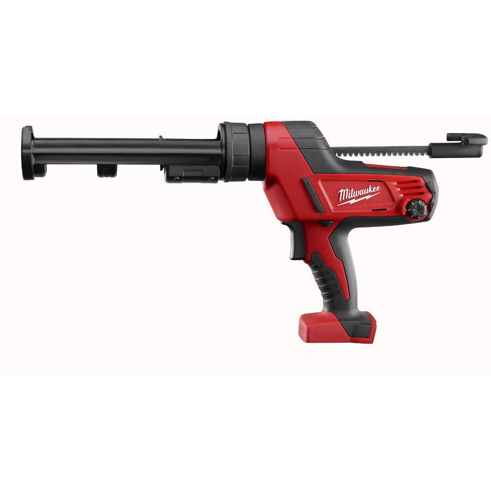 Milwaukee M18 2641-20 Cordless Caulk Gun, 10 oz Capacity, 950 lb, 18 VDC, Li-Ion Battery, Metal Housing - Cordless Caulking Guns