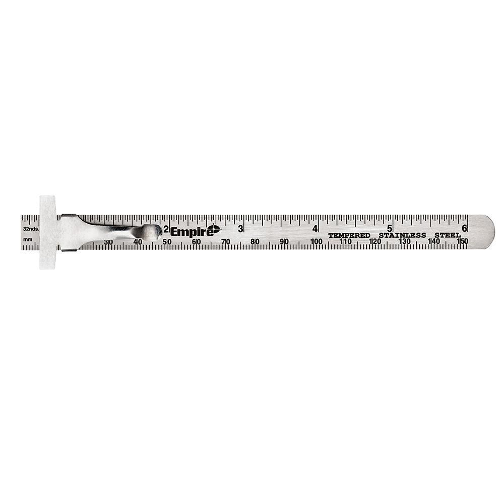 Milwaukee Empire 2730 Pocket Ruler, Graduations 1/32 in, 6-1/2 in L, Stainless Steel - Steel Rules