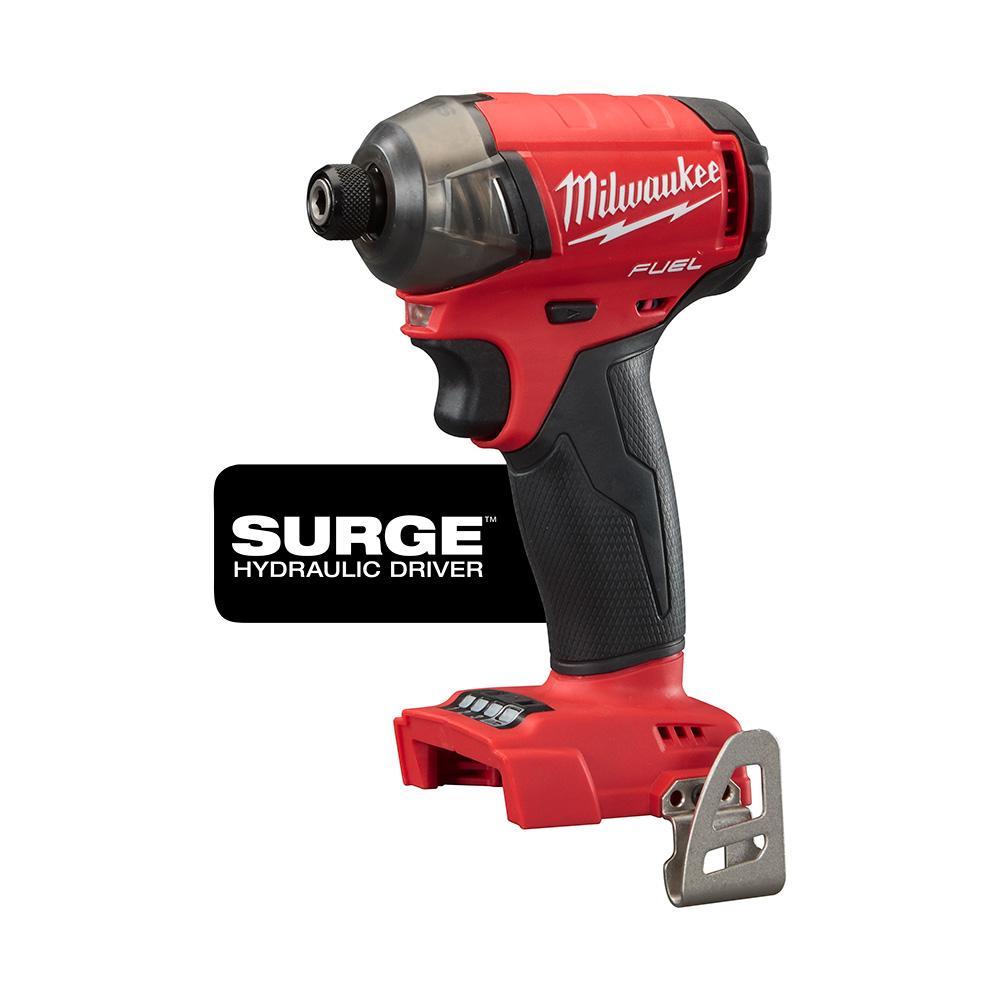 Milwaukee M18 FUEL 2760-20 Cordless Impact Driver, 1/4 in Hex/Straight Drive, 4000 bpm, 450 in-lb Torque, 18 V DC, 5 in OAL - Cordless Impact Drivers