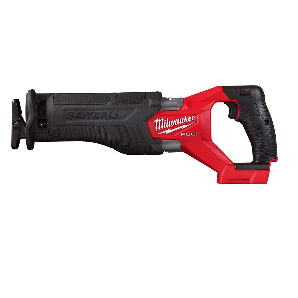 Milwaukee 2821-20 M18 FUEL SAWZALL Cordless Reciprocating Saw With Integrated Work Light, Keyless Adjustable Shoe and Keyless Blade Clamp, 1-1/4 in L Stroke, 0 to 3000 spm, 18 VDC, 17.1 in OAL - Cordless Reciprocating Saws