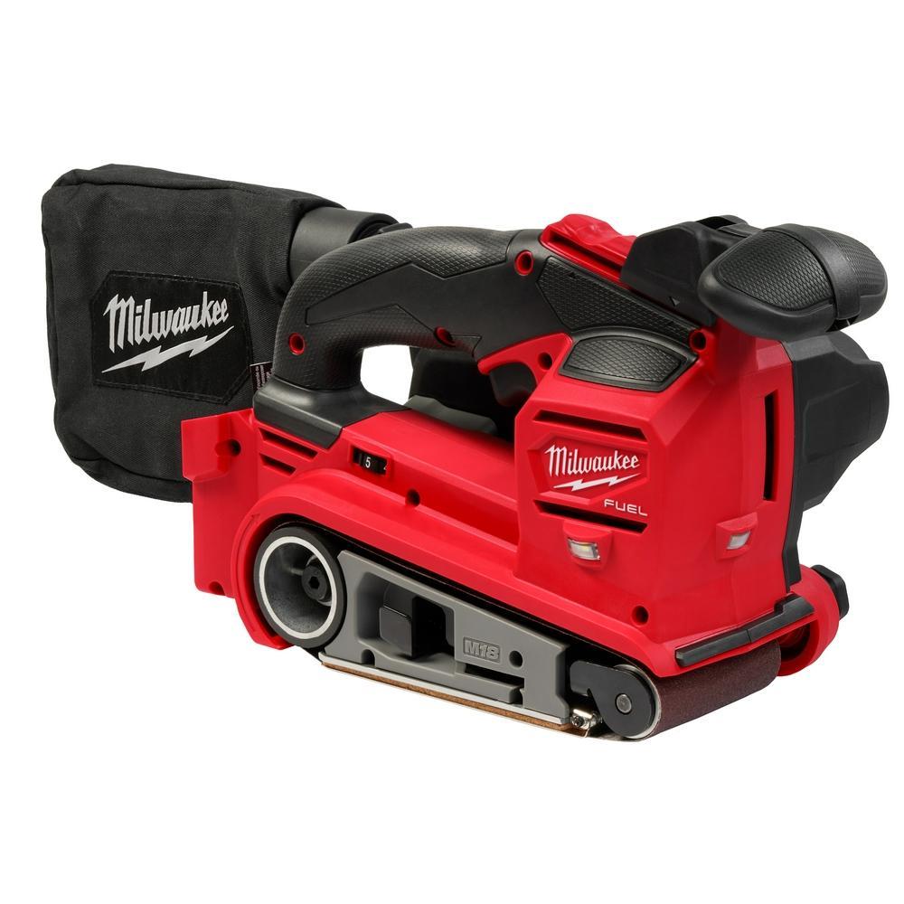 Milwaukee 2832-20 M18 FUEL Electric Belt Sander, 18 in L x 3 in W Belt, 18 V, Red/Black - Electric Belt Sanders