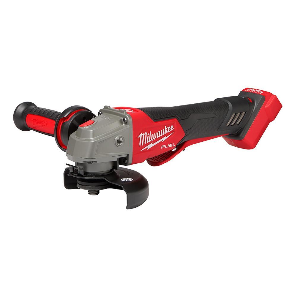 Milwaukee M18 FUEL 2888-20 Angle Cordless Variable Speed Braking Grinder, 5 in Dia Wheel, 5/8-11 UNC Arbor/Shank, 18 V, Li-Ion Battery, Paddle Switch - Cordless Angle Grinders