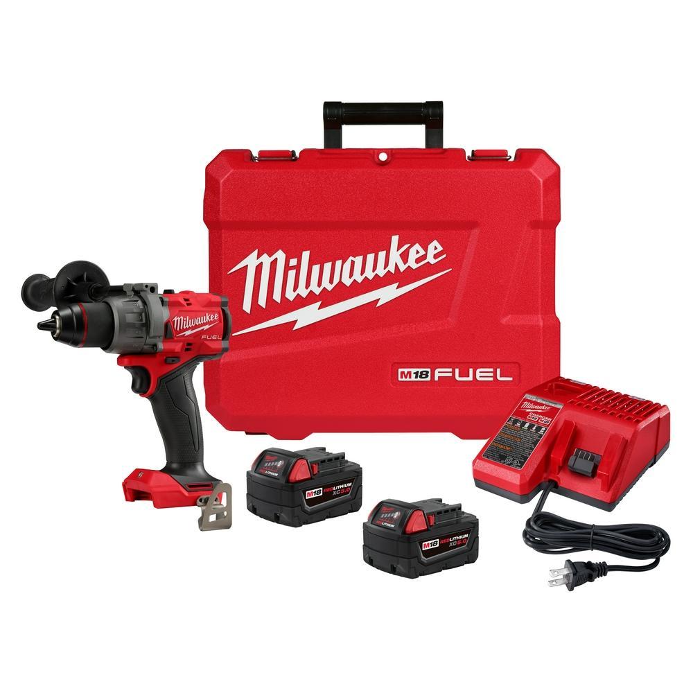 Milwaukee 2904-22 M18 Compact Hammer Drill, Li-Ion Battery - Cordless Hammer Drills