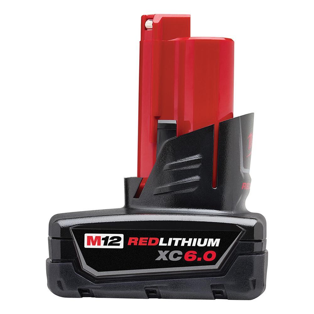 Milwaukee 48-11-2460 Battery Pack, 6 Ah Li-Ion Battery, For Use With 12 VDC Cordless Tool - Cordless Tool Batteries
