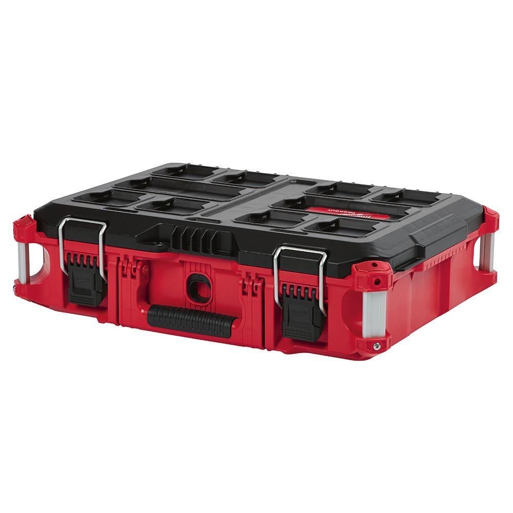 Milwaukee PACKOUT 48-22-8424 Waterproof Flip Latch Tool Box, 6.6 in H x 16.1 in W x 22.1 in D - Tool Boxes & Cabinets