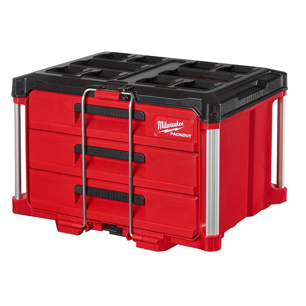 Milwaukee 48-22-8443 PACKOUT Drawer Tool Box, 14.3 in H x 22.2 in W x 16.3 in D - Tool Boxes & Cabinets