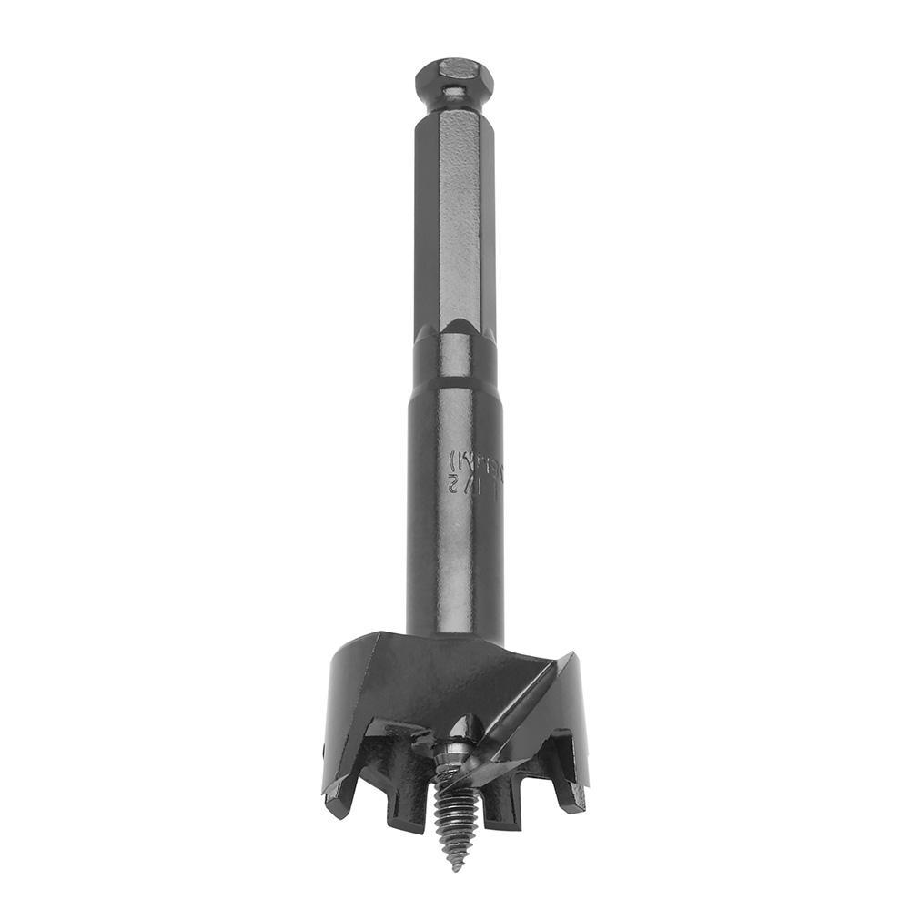 Milwaukee 48-25-1502 Heavy Duty Standard Self-Feed Bit, 1-1/2 in Dia, 6 in OAL, 7/16 in Shank - Wood Drill Bits