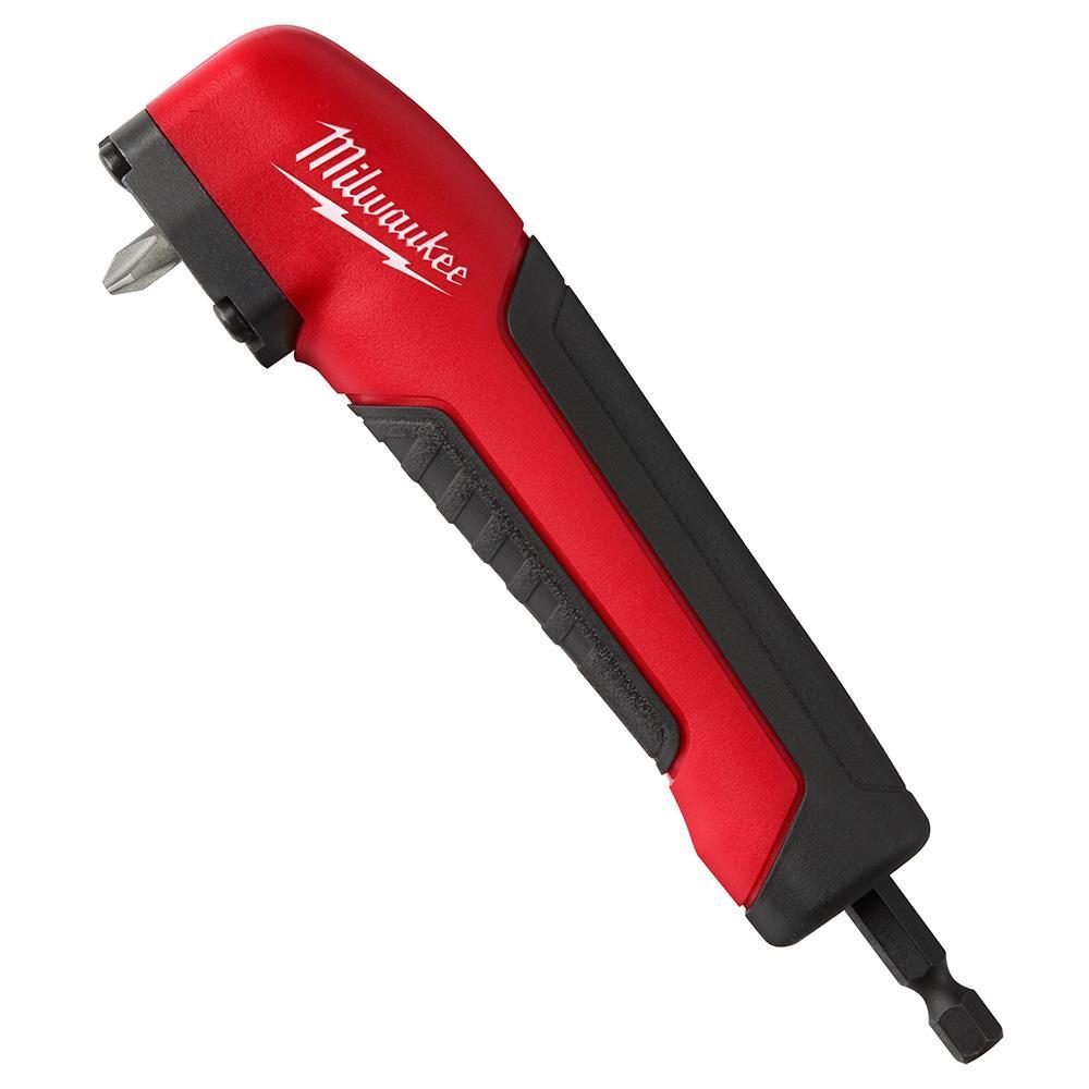 Milwaukee SHOCKWAVE 48-32-2390 Right Angle Adapter, For Use With Impact/Drill Drivers and 1/4 in Hex Shank Accessories - Cordless Tool Accessories